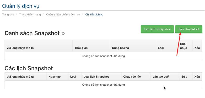 Các bước thực hiện Snapshot thủ công - 2