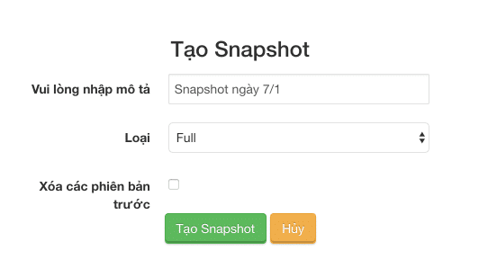 Các bước thực hiện Snapshot thủ công - 3